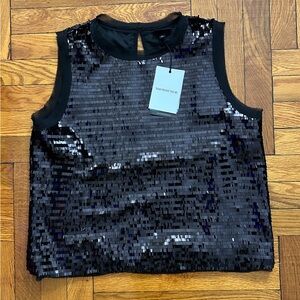 Black Sequin Top